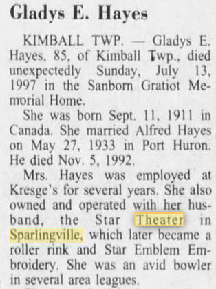 Star Theatre - 14 July 1997 Obituary For Owner